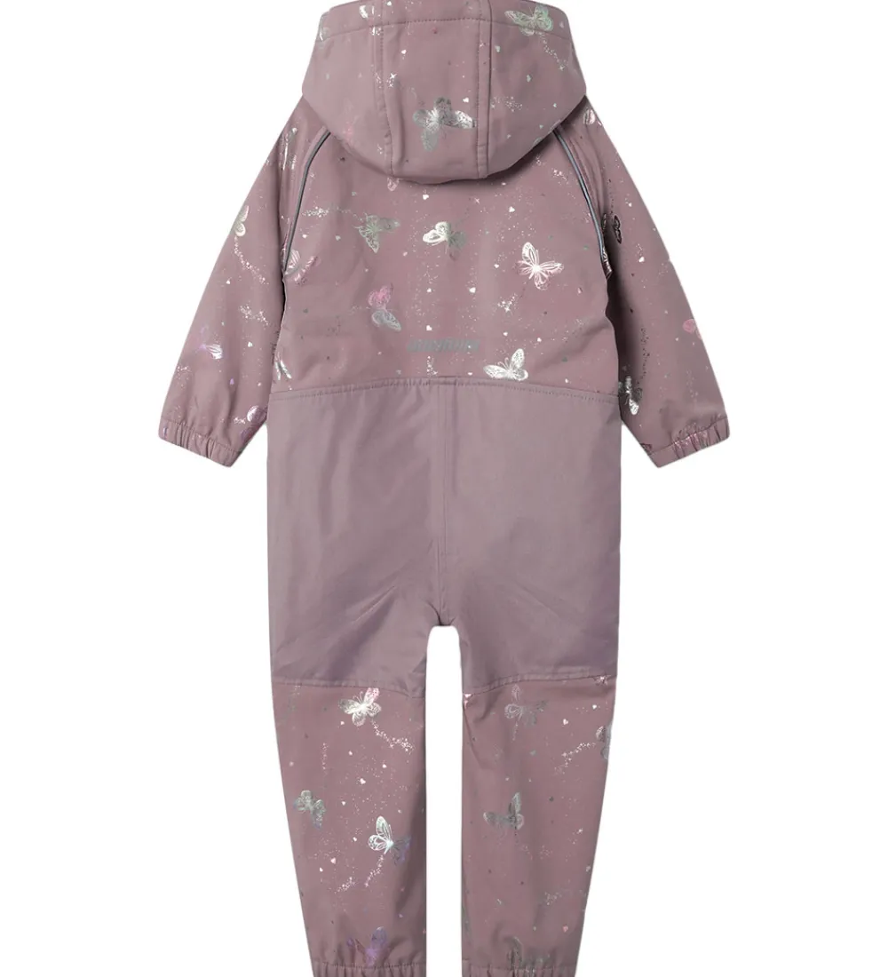 Softshell-Name It Softshelldragt m. Fleece - Noos - NmfAlfa08 - Elderberry