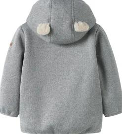 Name It Softshell*Softshelljakke m. Fleece - NbnMada08 - Grey Melange m. Ø