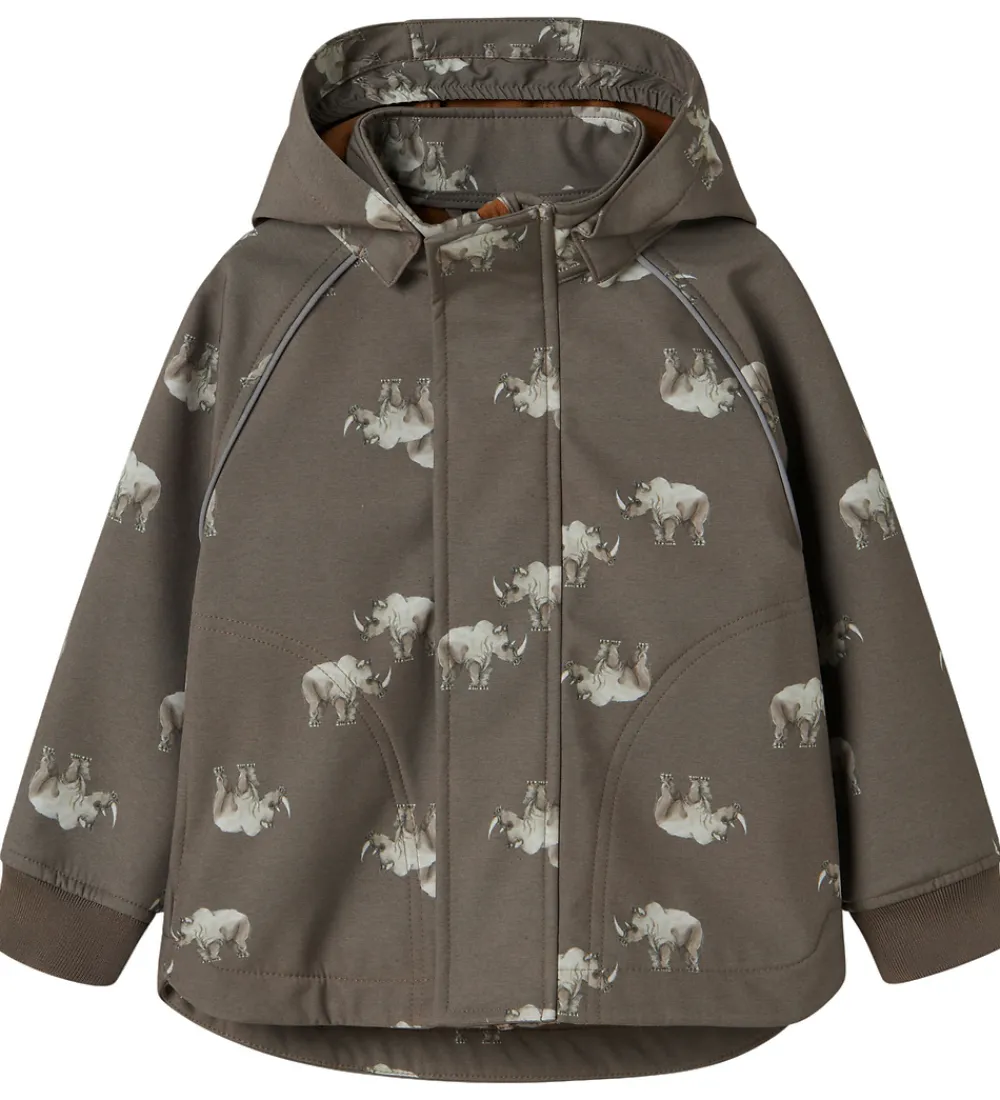 Name It Softshell*Softshelljakke m. Fleece - NmmAlfa08 - Morel/Rhino