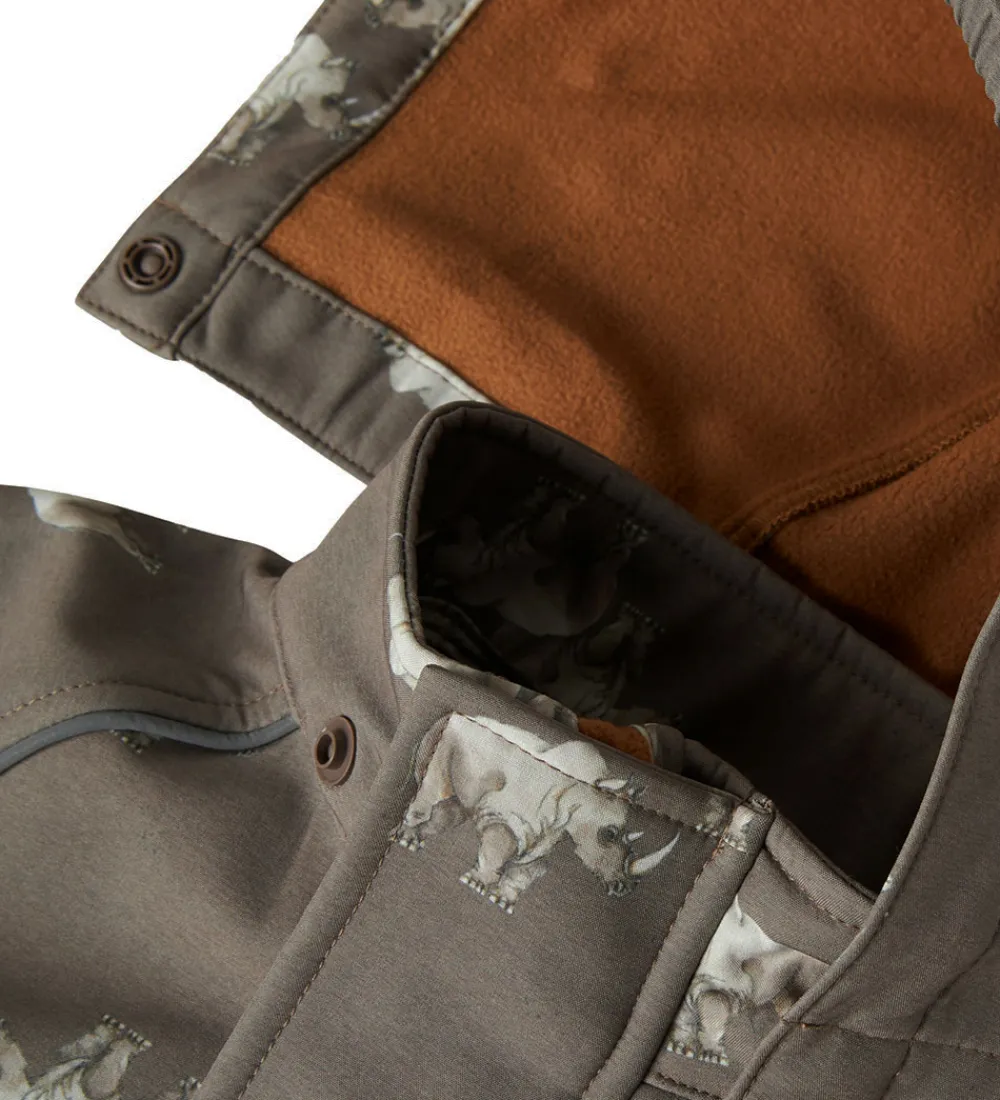 Name It Softshell*Softshelljakke m. Fleece - NmmAlfa08 - Morel/Rhino