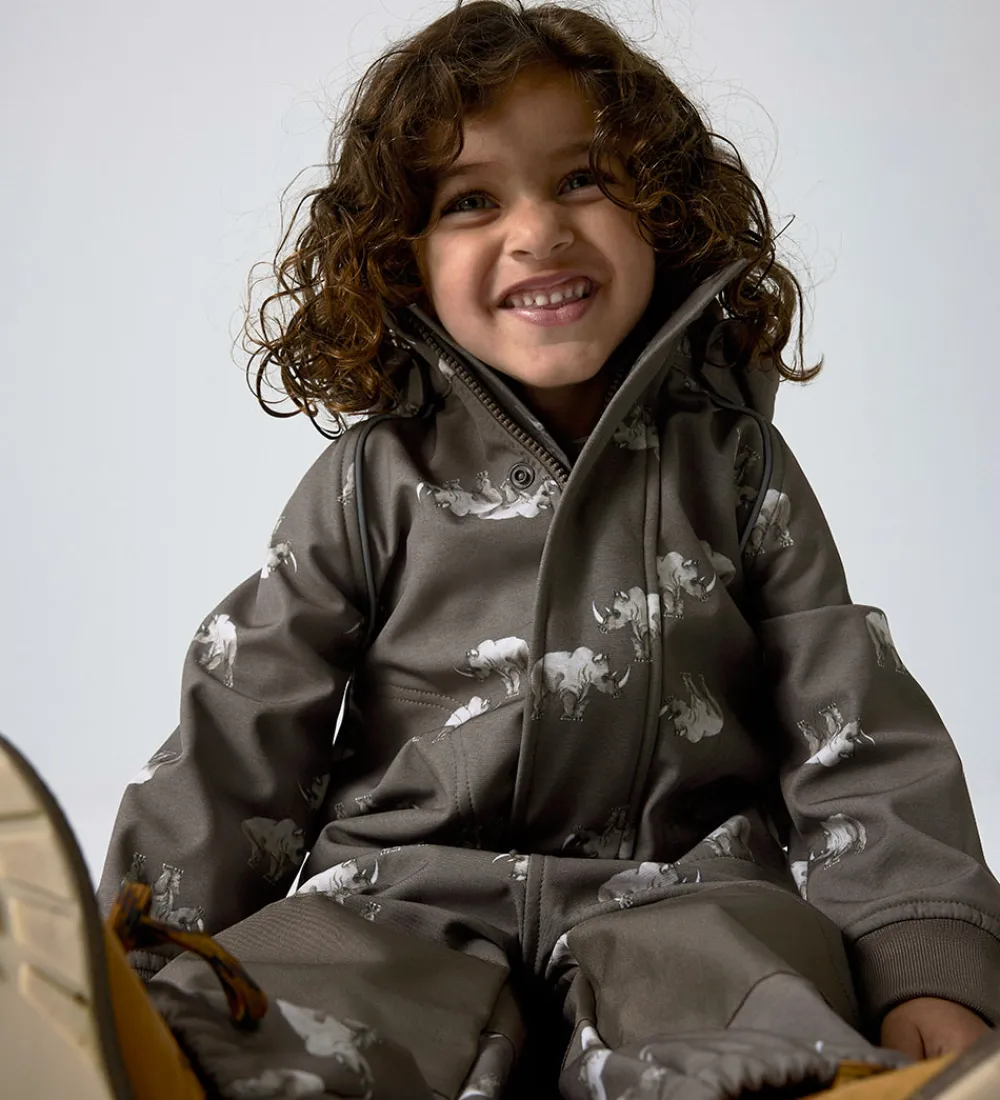 Name It Softshell*Softshelljakke m. Fleece - NmmAlfa08 - Morel/Rhino