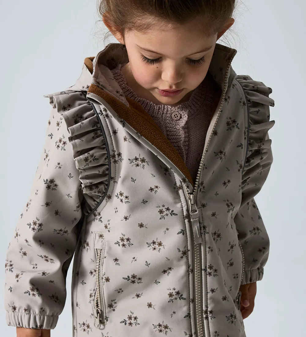 Name It Softshell*Softshelljakke m. Fleece - NmfAlfa08 - Pure Cashmere/Bou
