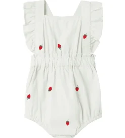 Name It Sommerdragter*Sommerdragt - NbfDerilla - Bright White/STAWBERRY