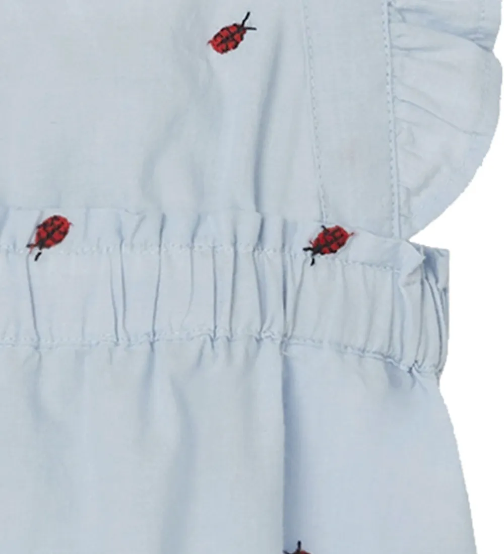 Name It Sommerdragter*Sommerdragt - NbfFerilla - Chambray Blue m. Mariehøner