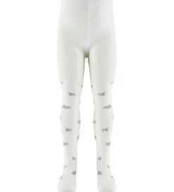Name It Strømpebukser*Strømpebukser - Jacquard - Uld/Bomuld - NbfWak - Snow Wh