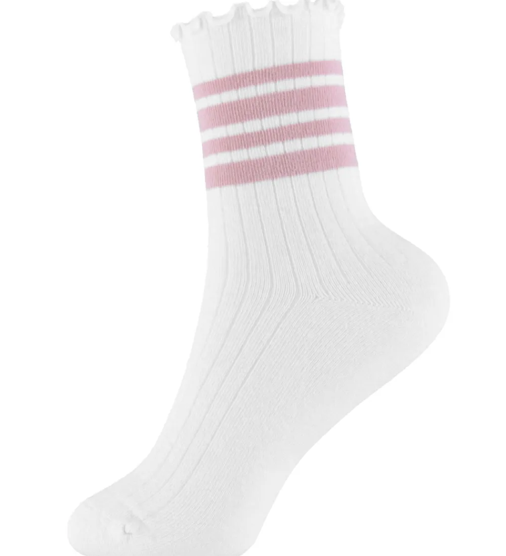 Strømper-Name It Strømper - Rib - NkfSille - Bright White/Keepsake Lilac