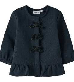 Cardigans-Name It Sweat Cardigan - NbfRulina - Navy Blazer