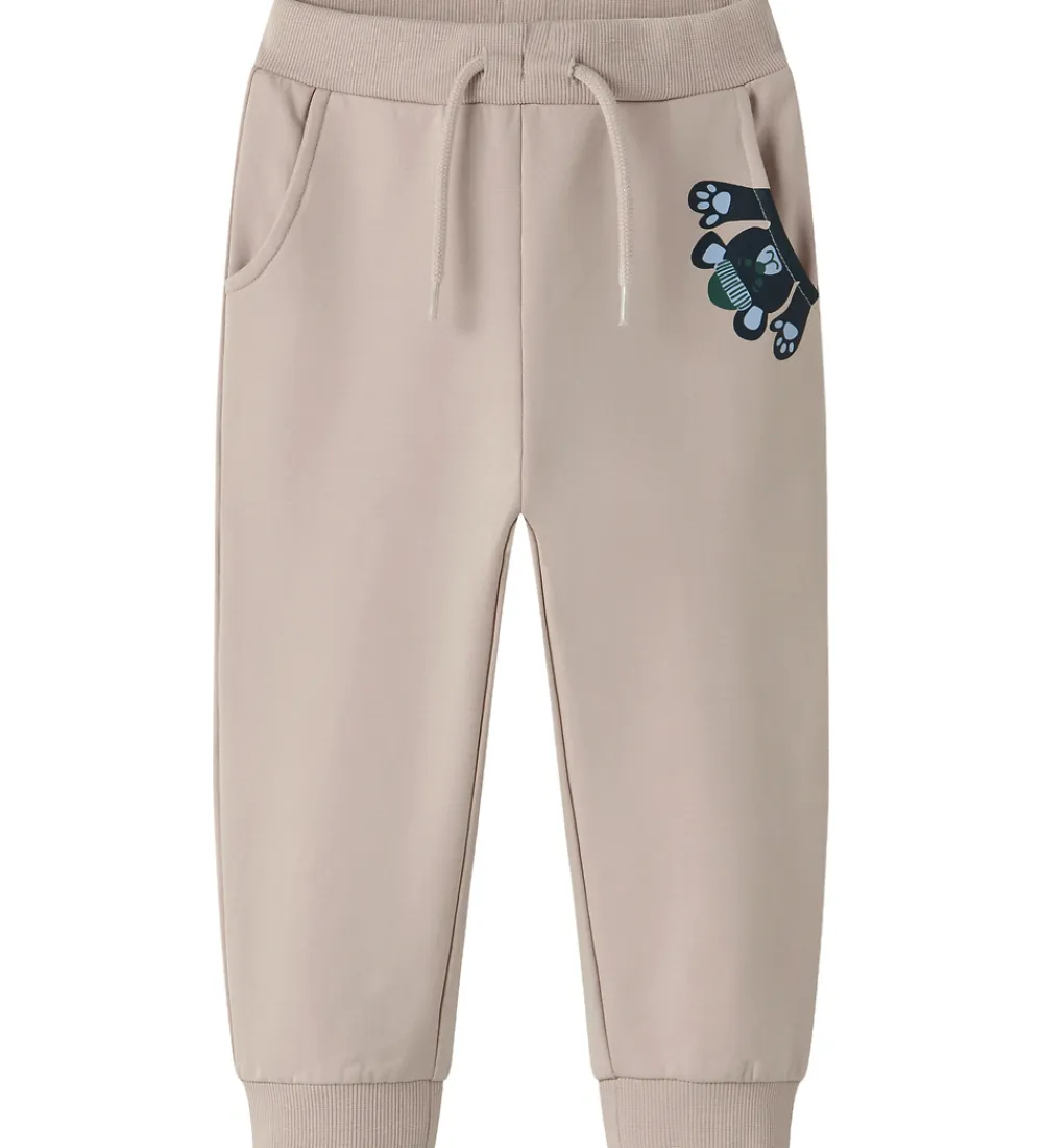 Name It Bukser Og Jeans*Sweatpants - NmmVugo - Mushroom/Bear