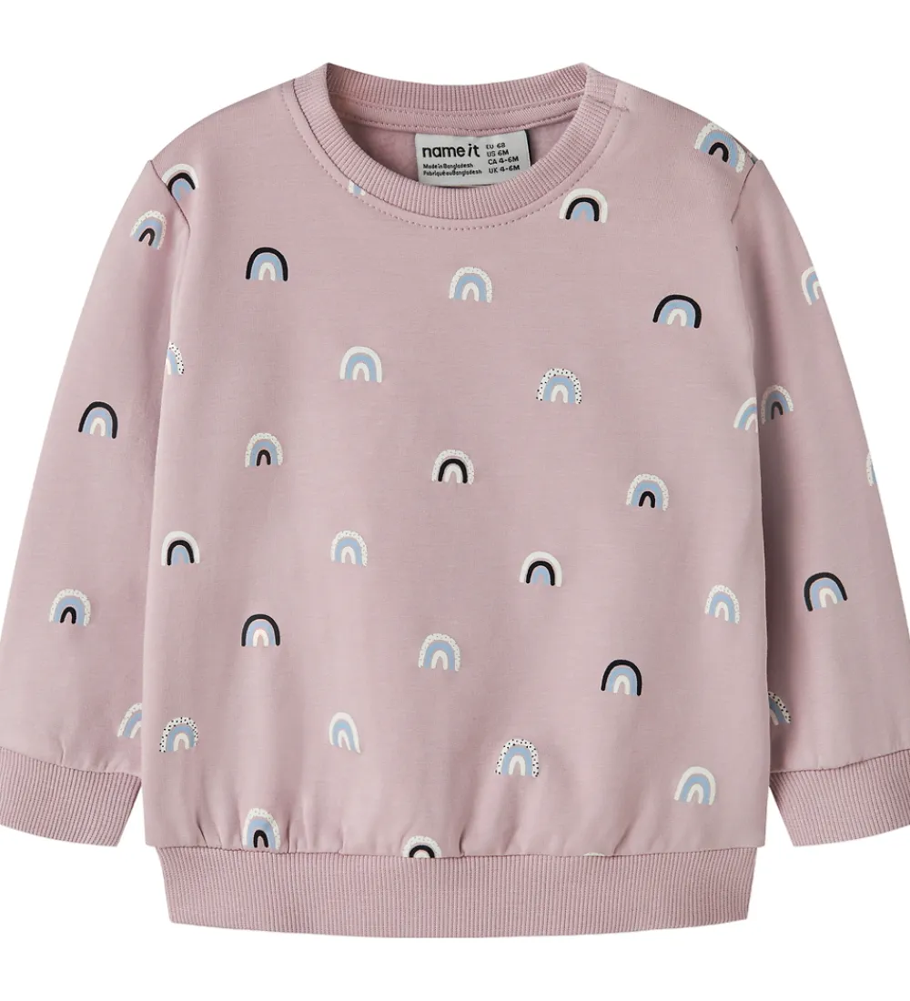 Name It Sweatshirts*Sweatshirt - NbfVimone - Keepsake Lilac/Rainbow