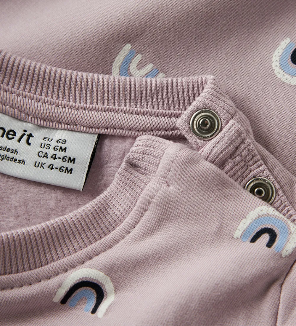 Name It Sweatshirts*Sweatshirt - NbfVimone - Keepsake Lilac/Rainbow
