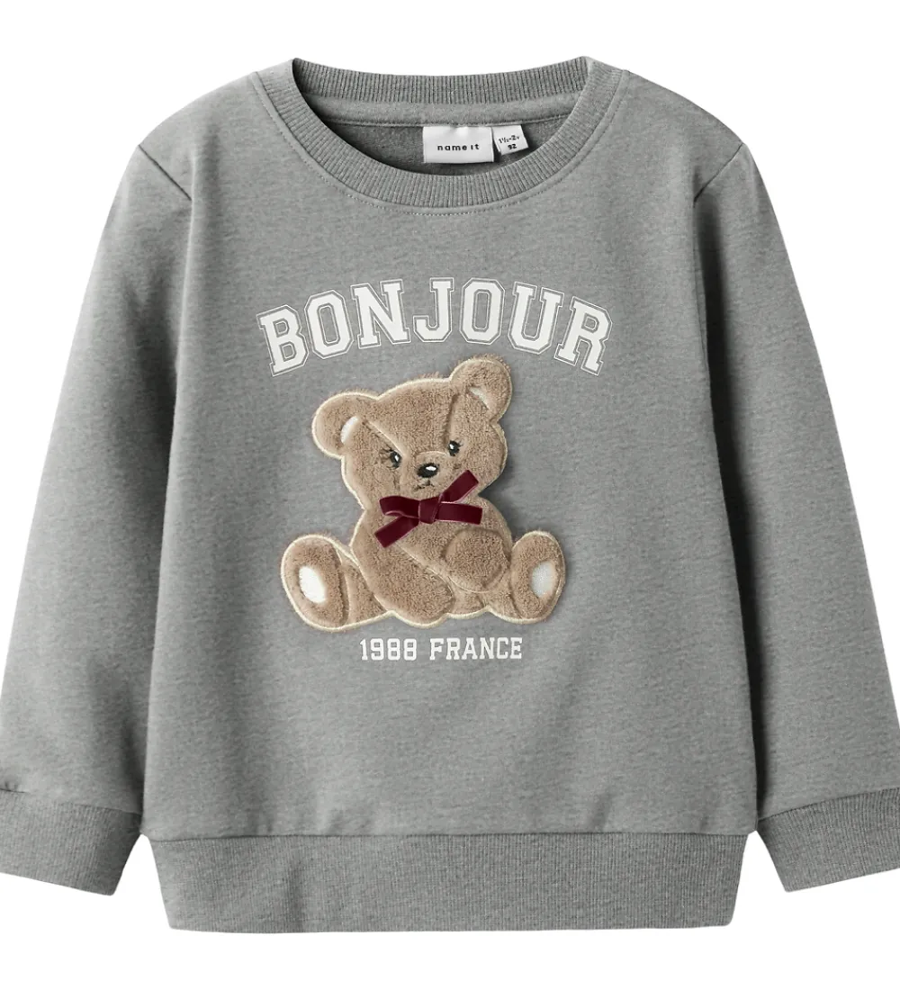 Name It Sweatshirts*Sweatshirt - NmfRear - Grey Melange