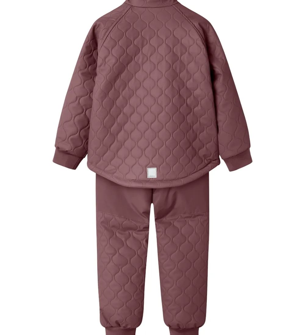 Name It Termotøj*Termotøj m. Fleece - PU - NmfMud - Rose Brown