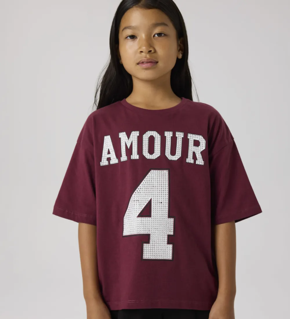 T-Shirts-Name It T-shirt - NkfSangy - Burgundy