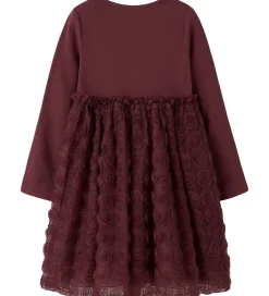 Kjoler|Juletøj-Name It Tylkjole - NmfSykia - Burgundy