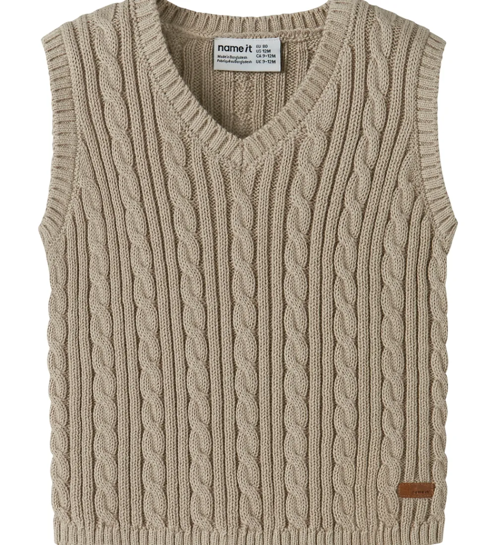 Name It Veste*Vest - Strik - NbmRoman - Island Fossil