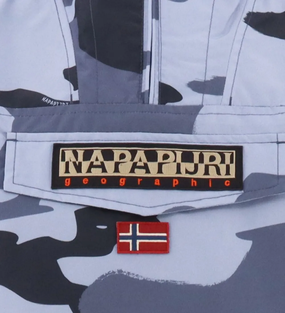 Napapijri Sommerjakker*Sommerjakke - Rainforest Anorak - Blue Camouflage