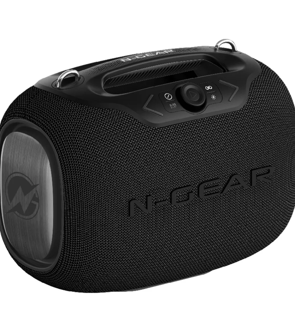 N-Gear Musikinstrumenter|Højtalere*Højtaler med 2 Mikrofoner - Wireless - NRG600 - Sort