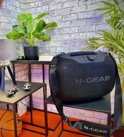 N-Gear Musikinstrumenter|Højtalere*Højtaler med 2 Mikrofoner - Wireless - NRG600 - Sort