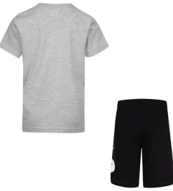 Gymnastiktøj-Nike Shortssæt - T-shirt/Shorts - Swoosh - Sort/Grå