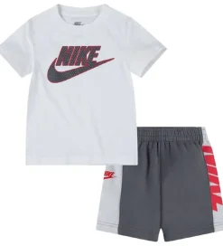 Gymnastiktøj-Nike Shortssæt - T-shirt/Shorts - Amplify - Smoke Grey