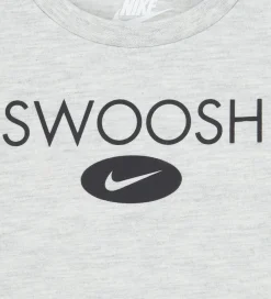 Gymnastiktøj-Nike Shortssæt - T-shirt/Shorts - Swoosh - Sort/Grå