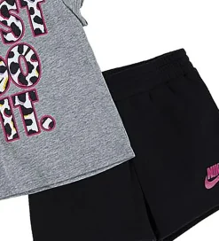 Gymnastiktøj-Nike Shortssæt - T-shirt/Shorts - On The Spot - Sort/Grå