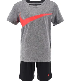 Nike Gymnastiktøj|Fodboldtrøjer*Shortssæt - T-shirt/Shorts - Sort/Grå