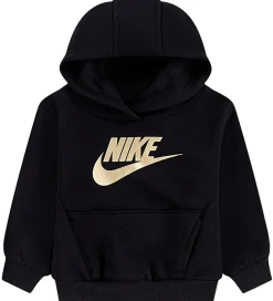 Sweatshirts-Nike Sweatsæt - Club - Black/Metalic Gold
