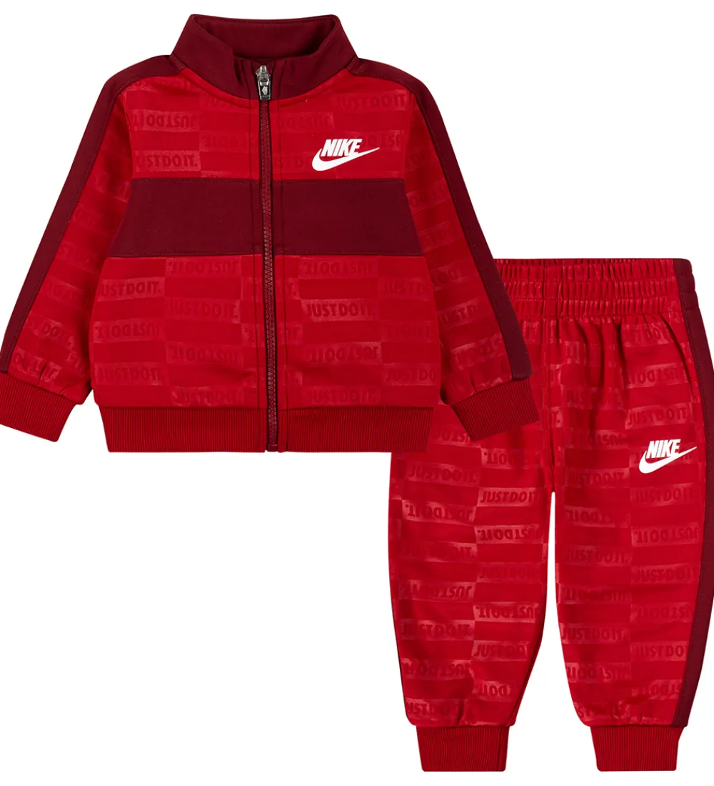 Træningssæt-Nike Træningssæt - Cardigan/Bukser - Gym Red