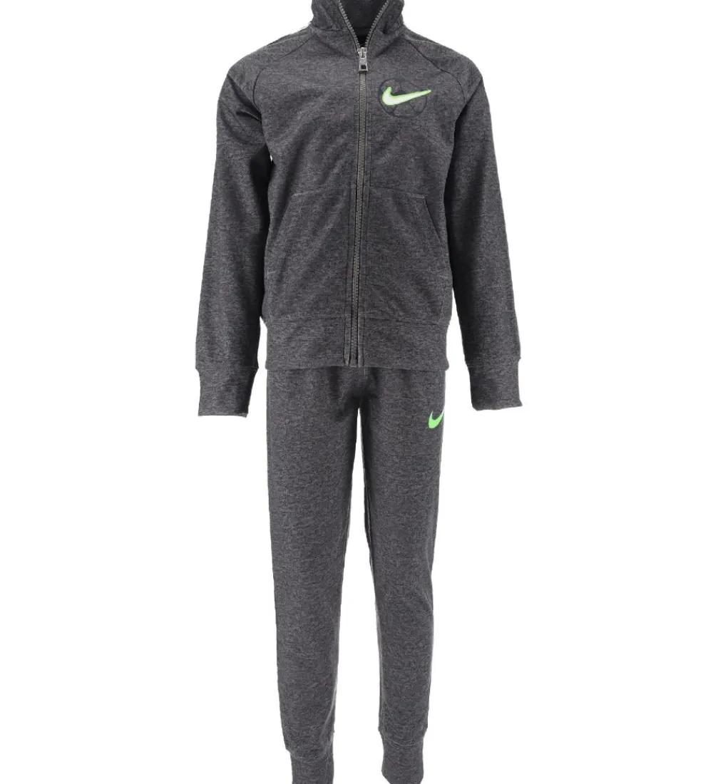 Gymnastiktøj-Nike Træningssæt - Cardigan/Bukser - My First - Carbon Heather