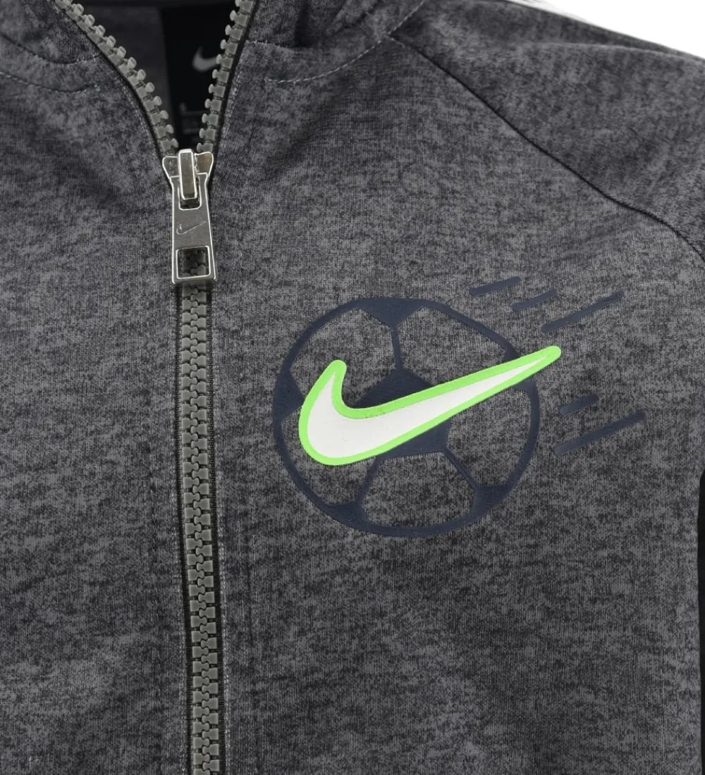 Gymnastiktøj-Nike Træningssæt - Cardigan/Bukser - My First - Carbon Heather