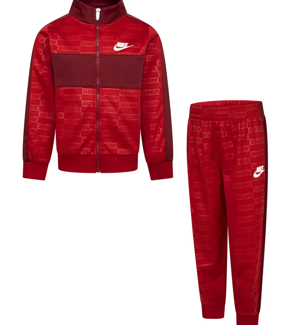 Nike Træningssæt*Træningssæt - Cardigan/Bukser - Gym Red