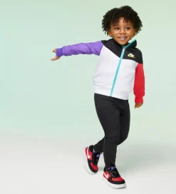 Gymnastiktøj-Nike Træningssæt - Cardigan/Bukser - Blocked - Sort/Multifarvet