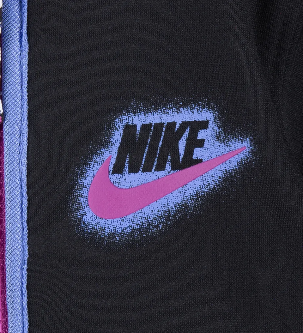 Nike Træningssæt*Træningssæt - Cardigan/Bukser - Sort/Lilla