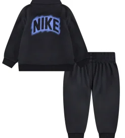 Træningssæt-Nike Træningssæt - Cardigan/Bukser - Sort/Lilla