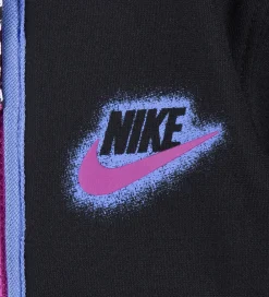 Træningssæt-Nike Træningssæt - Cardigan/Bukser - Sort/Lilla