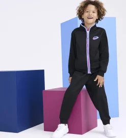 Træningssæt-Nike Træningssæt - Cardigan/Bukser - Sort/Lilla