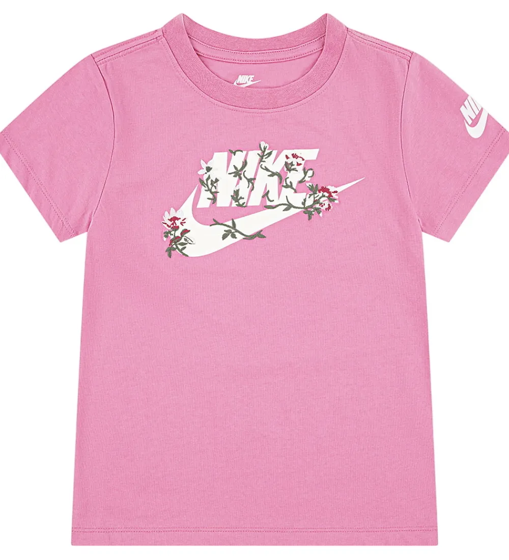 T-Shirts-Nike T-shirt - Floral - Magic Flamingo
