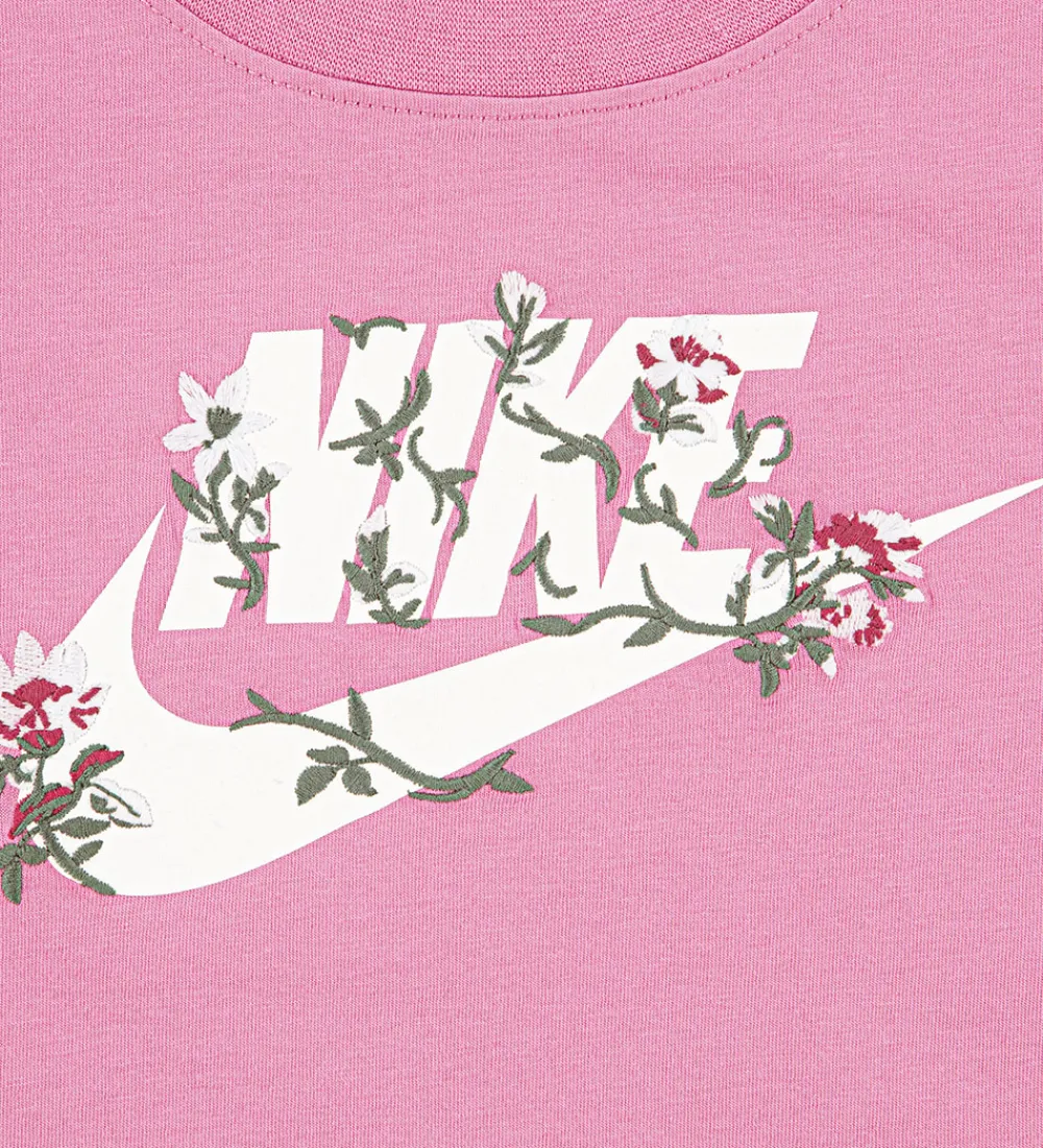T-Shirts-Nike T-shirt - Floral - Magic Flamingo