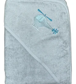 Nørgaard Madsens Babyhåndklæde- Og Poncho|Håndklæder*Babyhåndklæde - 100x100 cm - Dusty Green m. Hel
