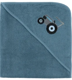 Nørgaard Madsens Babyhåndklæde- Og Poncho|Håndklæder*Babyhåndklæde - 100x100 cm - Middel Blue m. Tra