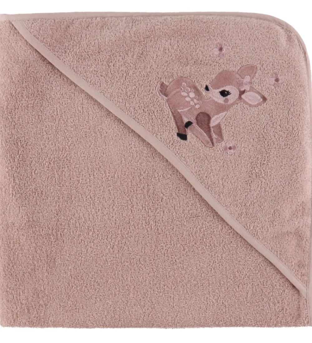 Babyhåndklæde- Og Poncho|Håndklæder-Nørgaard Madsens Babyhåndklæde - 100x100 cm - Pale Mauve m. Bamb