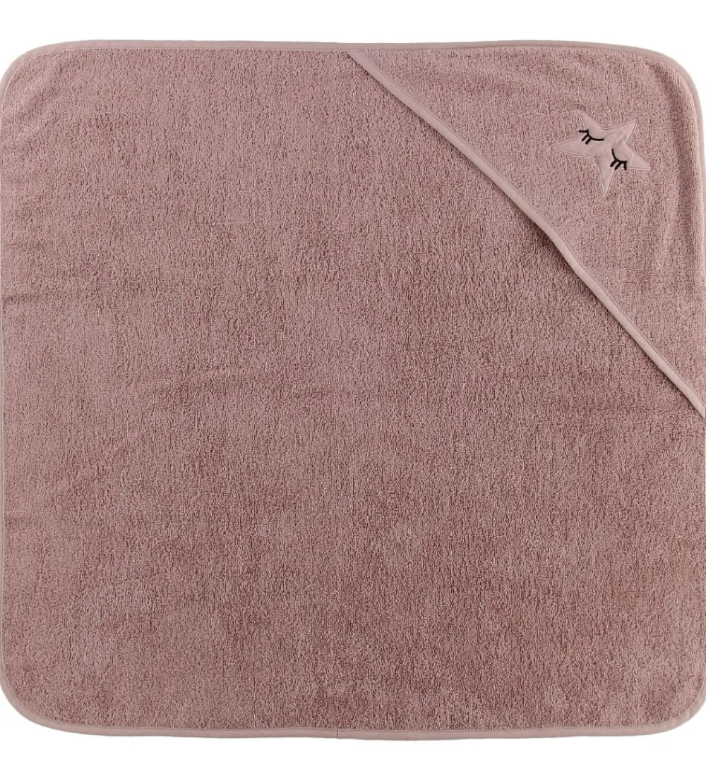 Babyhåndklæde- Og Poncho-Nørgaard Madsens Babyhåndklæde - 75x75 cm - Rosa m. Stjerne