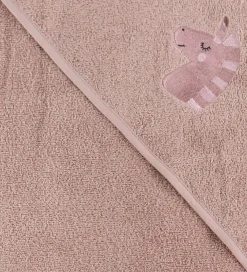 Nørgaard Madsens Babyhåndklæde- Og Poncho|Håndklæder*Babyhåndklæde - 100x100 cm - Rosa m. Enhjørning