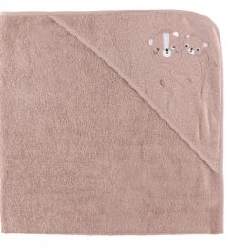 Babyhåndklæde- Og Poncho|Håndklæder-Nørgaard Madsens Babyhåndklæde - 100x100 cm - Mauve m. Løver