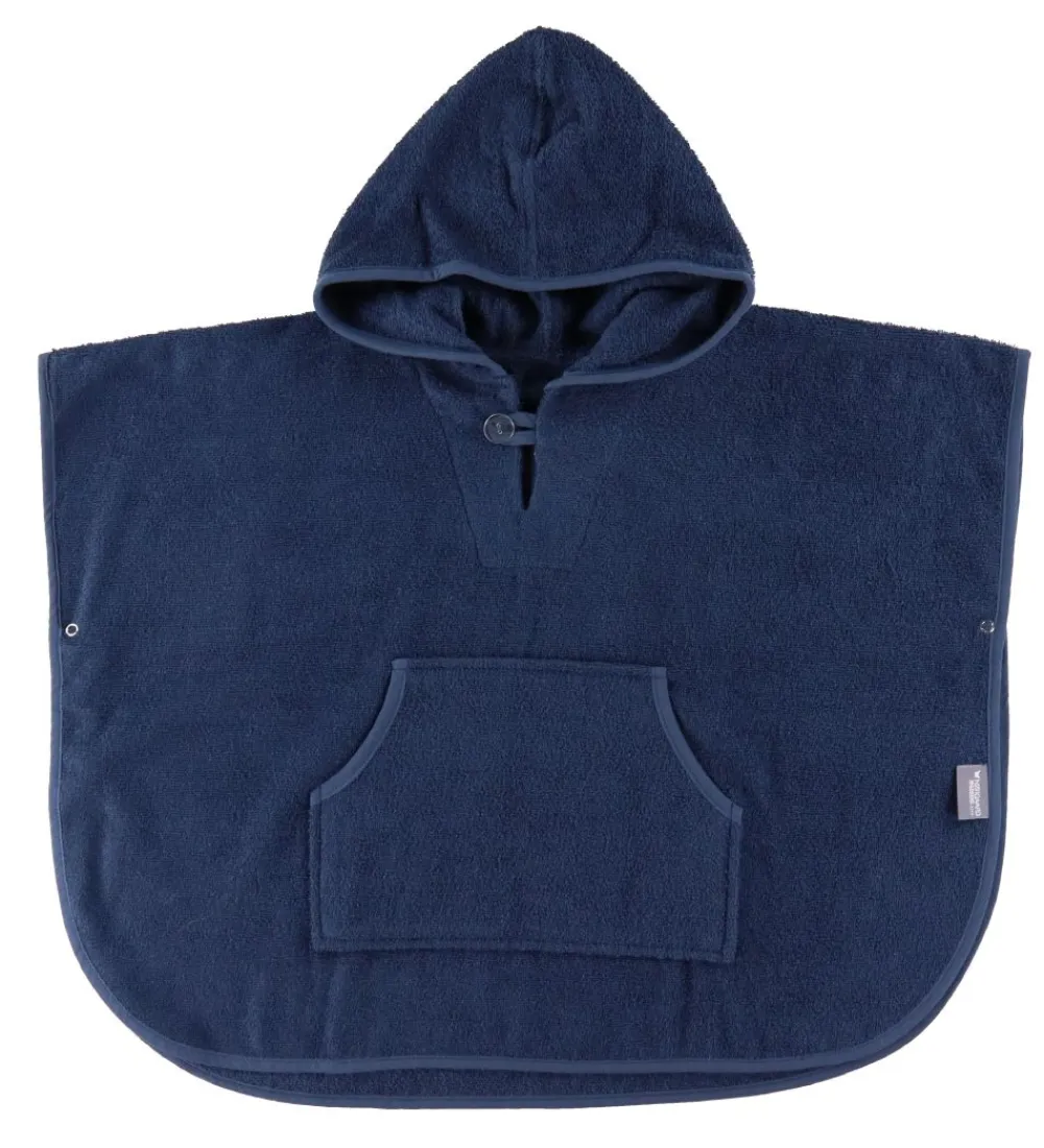 Babyhåndklæde- Og Poncho|Håndklæder-Nørgaard Madsens Badeponcho m. Hætte/Lomme - 70x50 cm - Navy