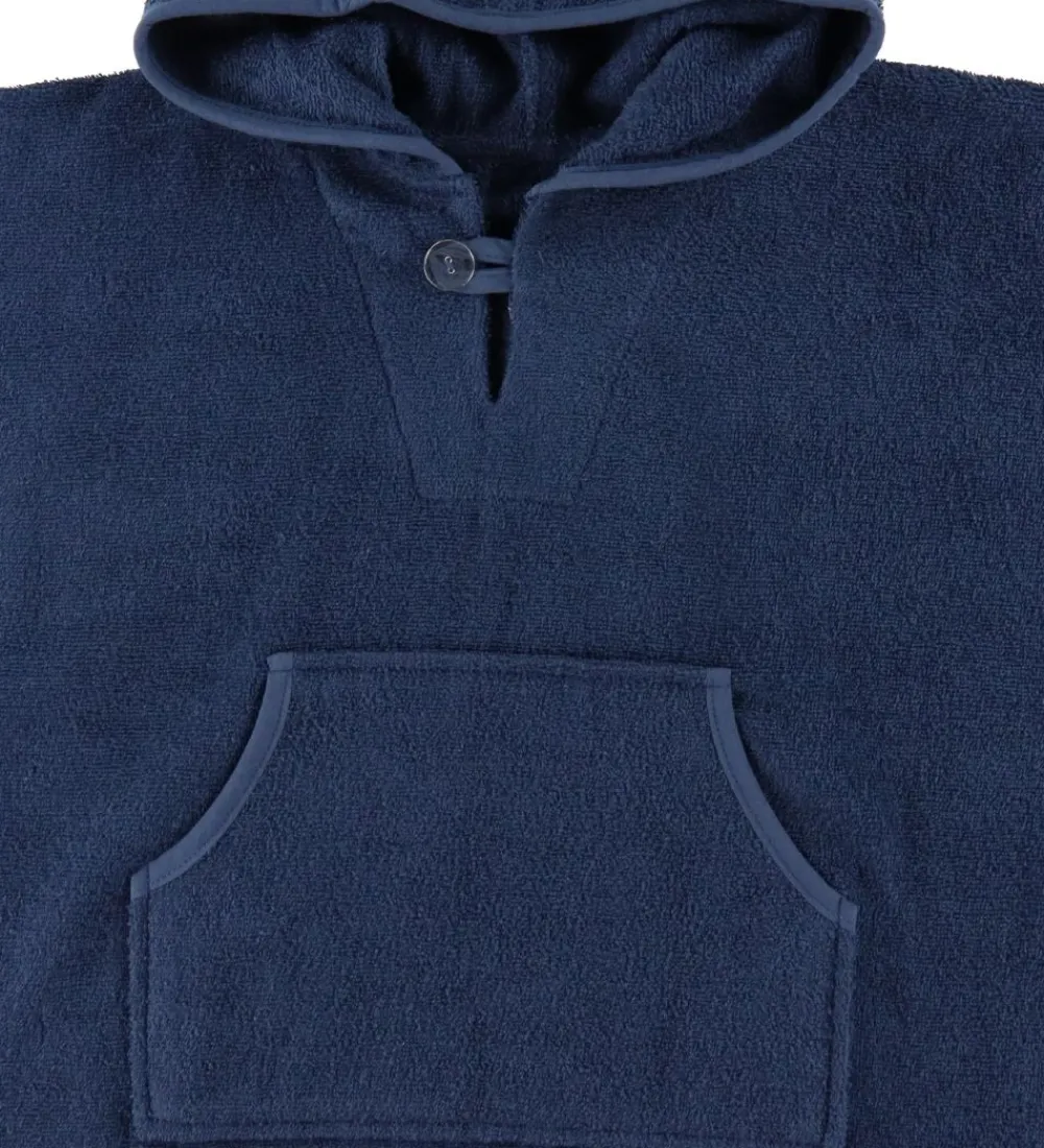 Babyhåndklæde- Og Poncho|Håndklæder-Nørgaard Madsens Badeponcho m. Hætte/Lomme - 70x50 cm - Navy