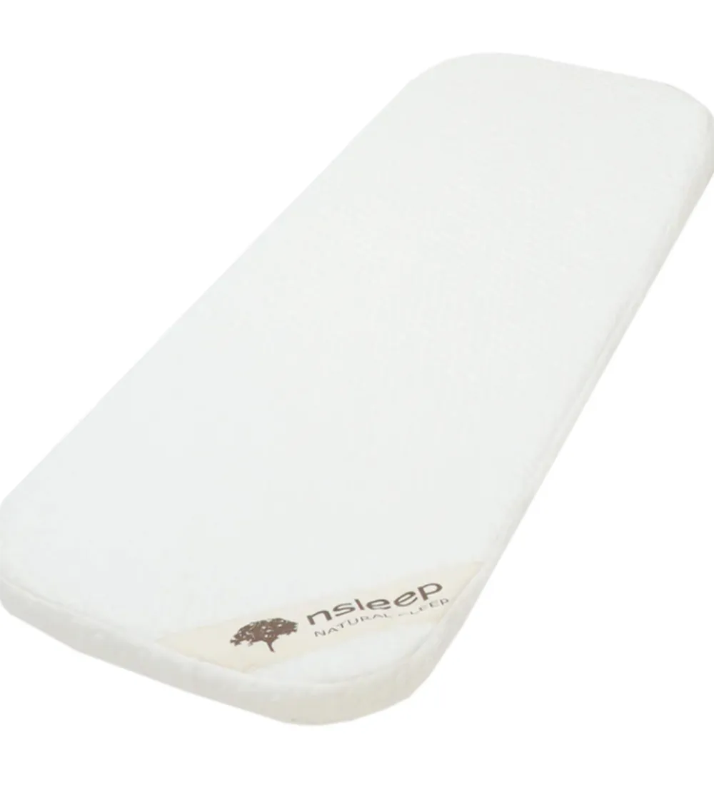 Madrasser-Nsleep Barnevognsmadras - Naturlatex - 36x96 cm - Hvid