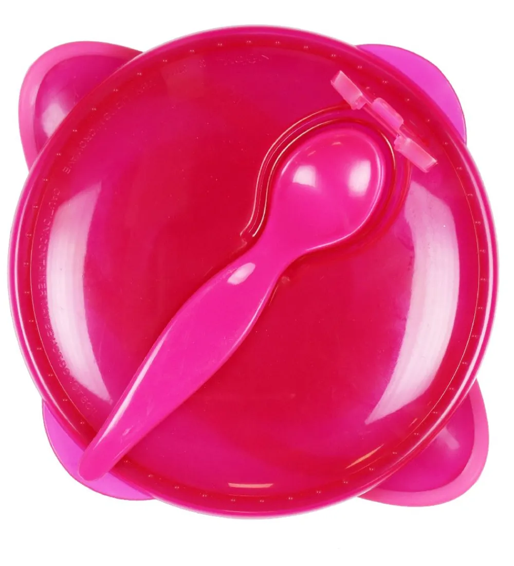 Skåle-Nuby Skål m. Ske - Pink