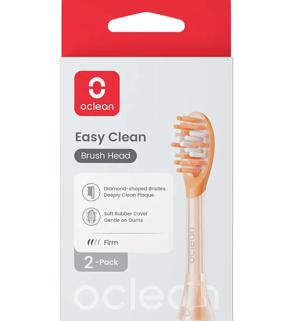 Tandbørster|Pleje- Og Toiletartikler-OCLEAN Tandbørste-hoveder - Easy Clean - 2-pak - Orange